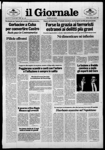 Il giornale : quotidiano del mattino